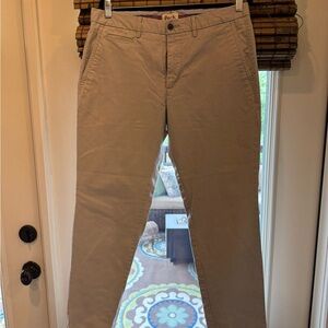 Tan Chinos Straight-Leg Cotton Pants